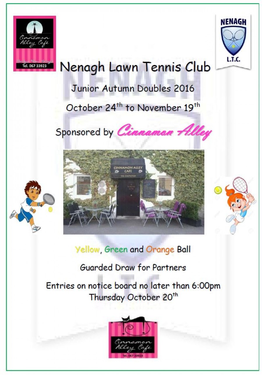 Junior News – Cinnamon Alley Autumn Doubles