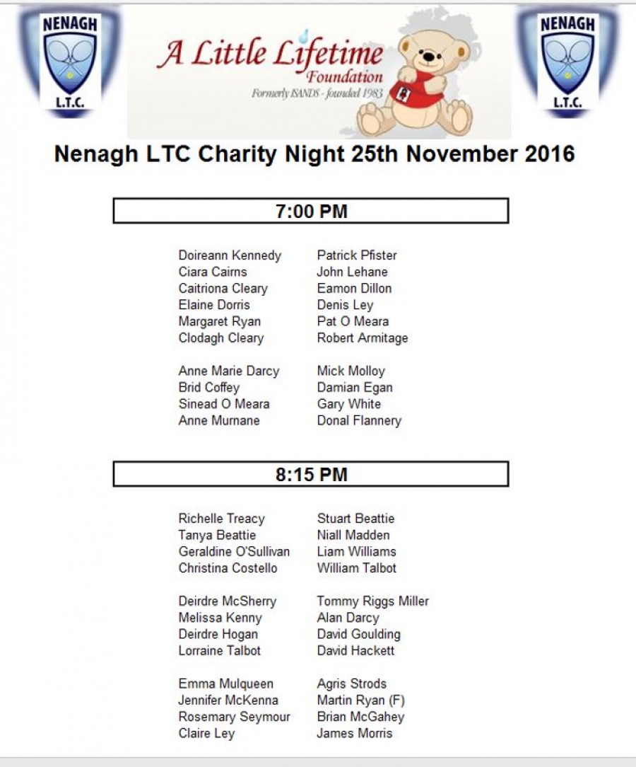 Nenagh LTC News Round-Up