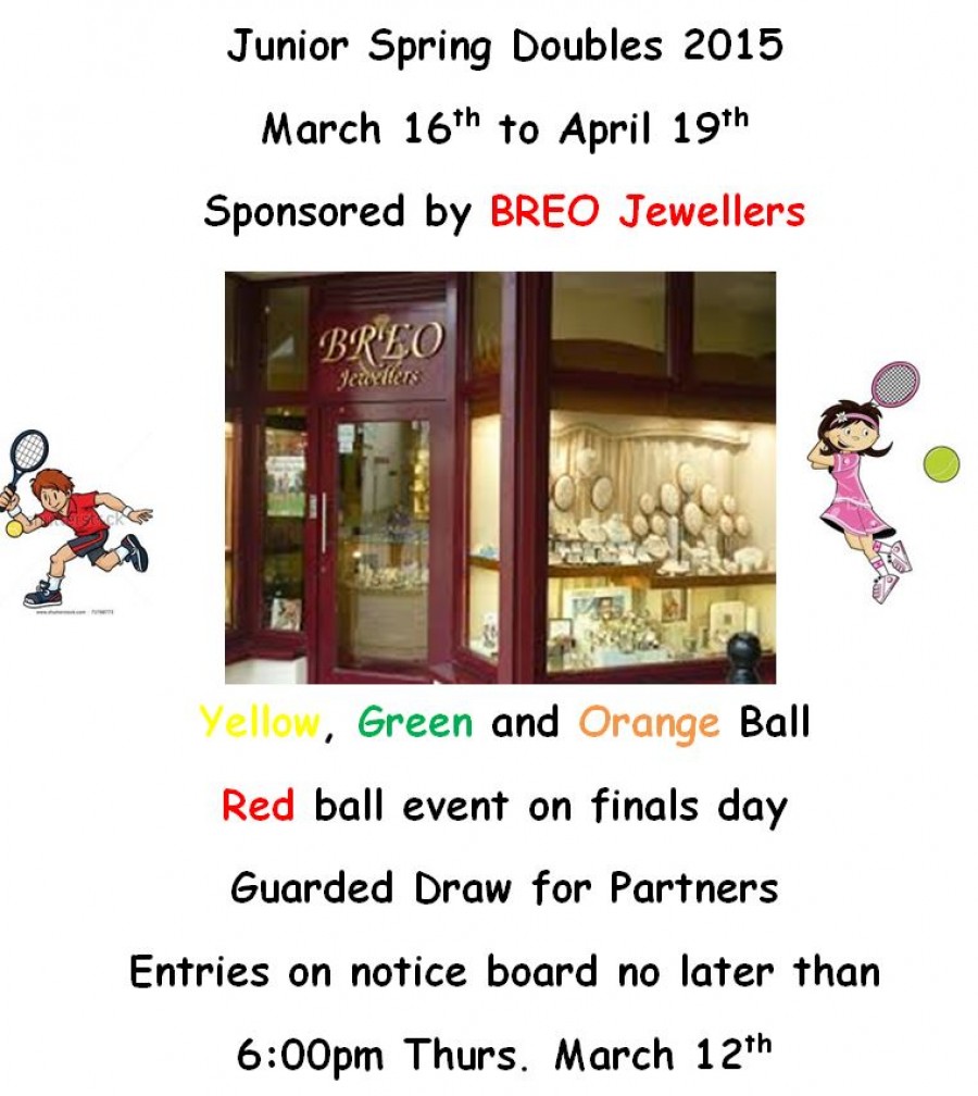 Breo Jewellers Junior Spring Doubles 2015