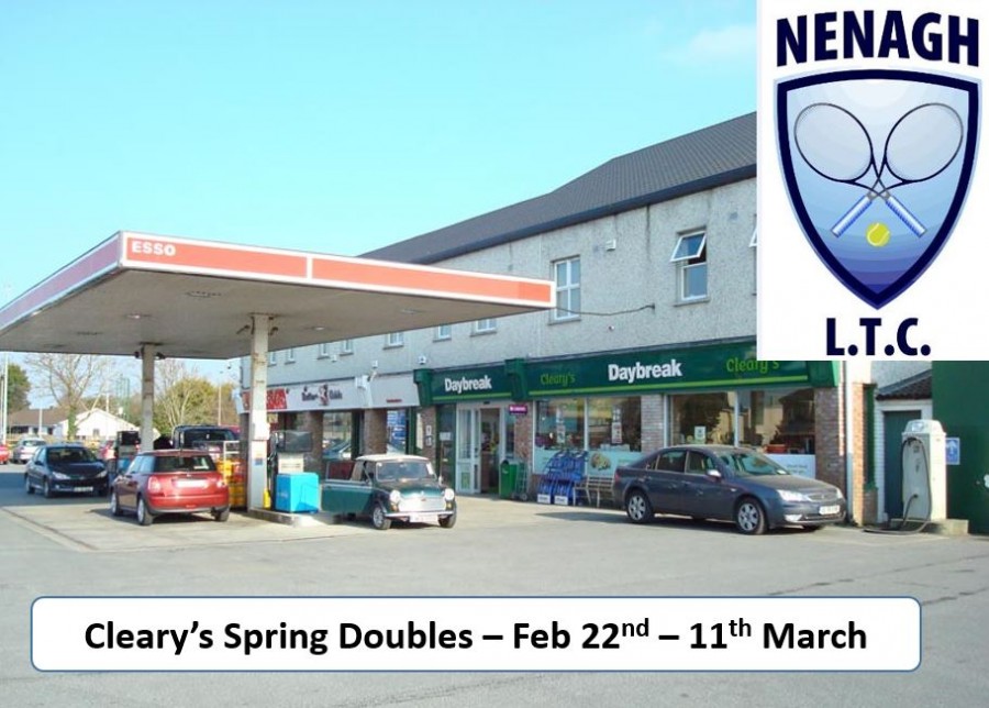Cleary’s Spring Doubles – Enter by Fri 19th