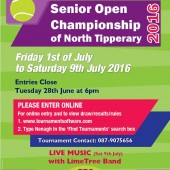 Nenagh AIB Senior Open Week – Fri 1st July – Sat 9th July