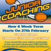 Junior Coaching – Starts February 27th