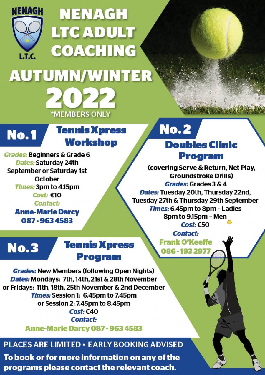 Adult Coaching – Autumn/Winter 2022