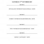 Saturday’s Finals Schedule Tadgh O’Flynn Jewellers Classic
