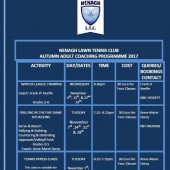 Autumn Adult Coaching Programme 2017